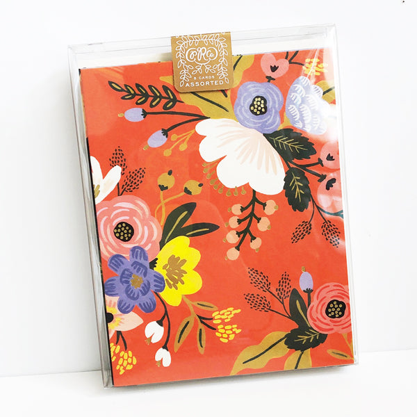 Lively Floral Box of 8 Blank Cards