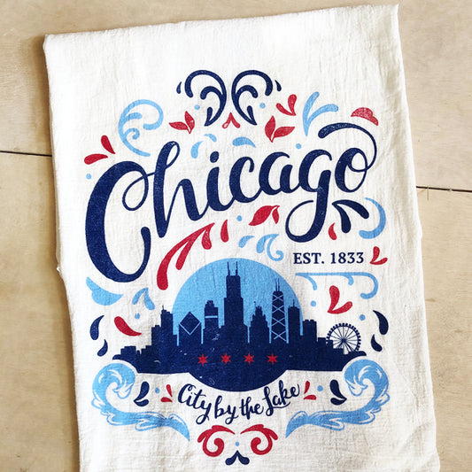 Chicago Skyline Tea Towel