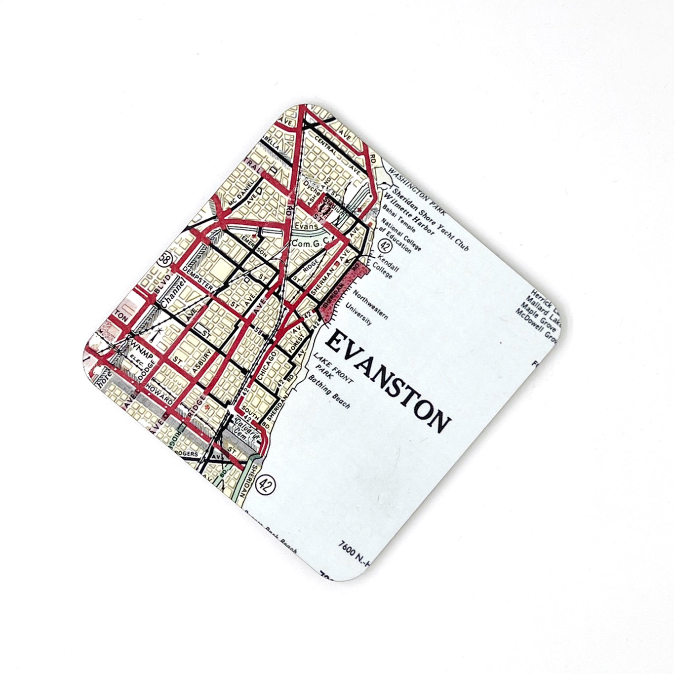 Evanston Map Coaster