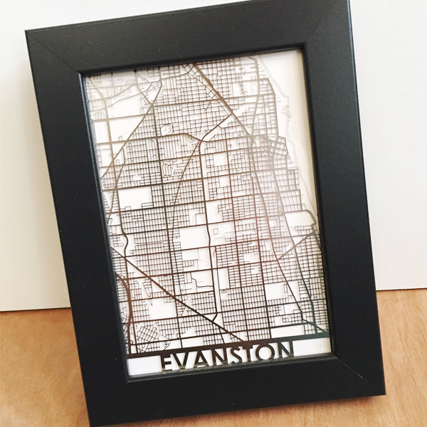 5 x 7 Evanston Map Art