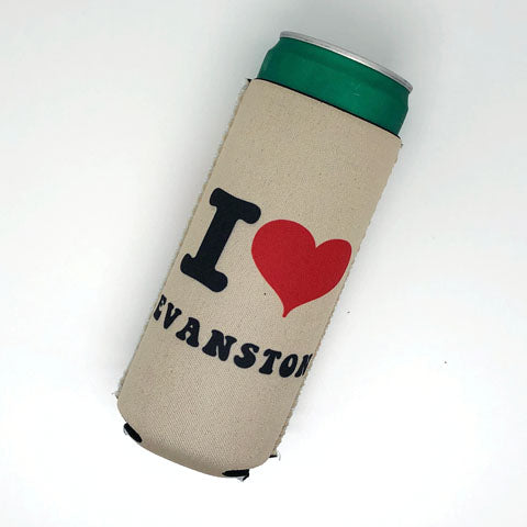 I Heart Evanston Skinny Can Coozie