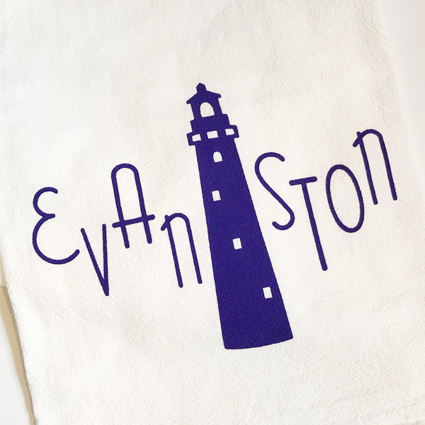 Evanston Lighthouse Tea Towel