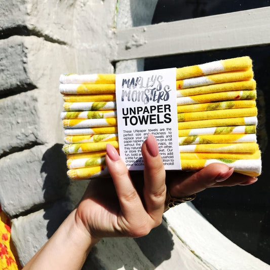 Cloth Paper Towel Set of 12: Lemon Pattern
