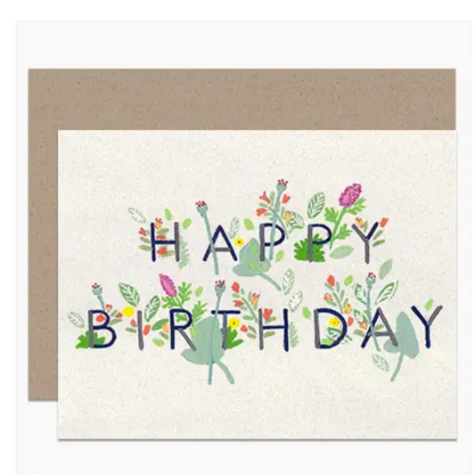 Happy Birthday Floral Card