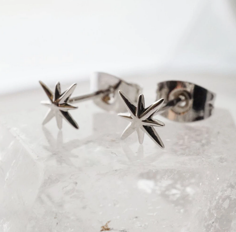 Silver Starburst Studs