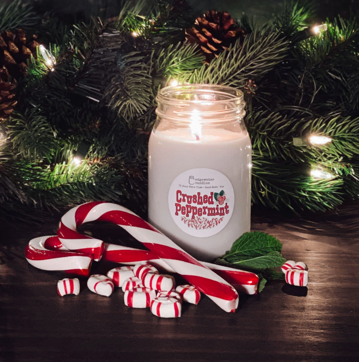 Crushed Peppermint Candle