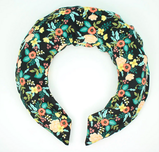Black Floral Aromatherapy Neck Wrap