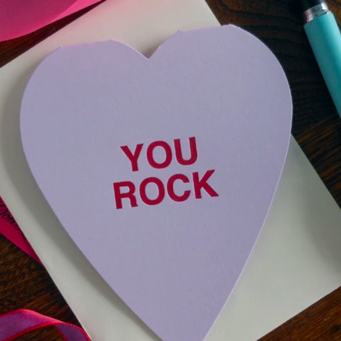 You Rock Heart Greeting Card