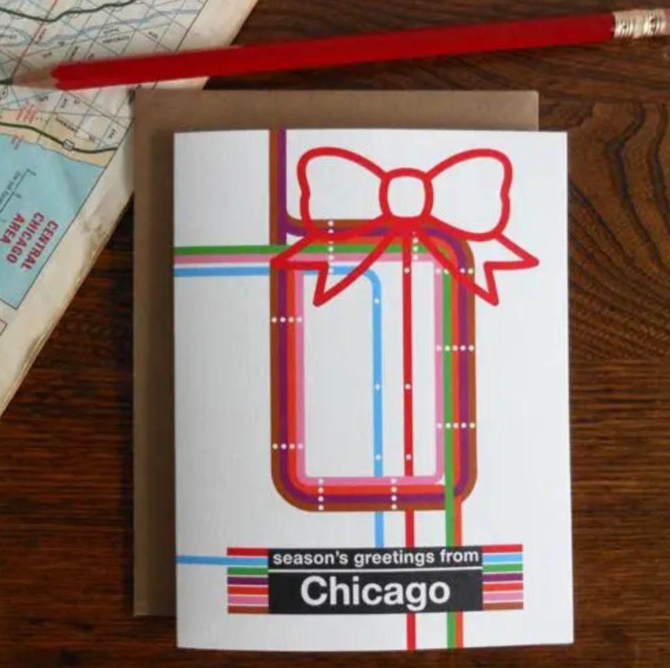 Season's Greetings from Chicago CTA Card