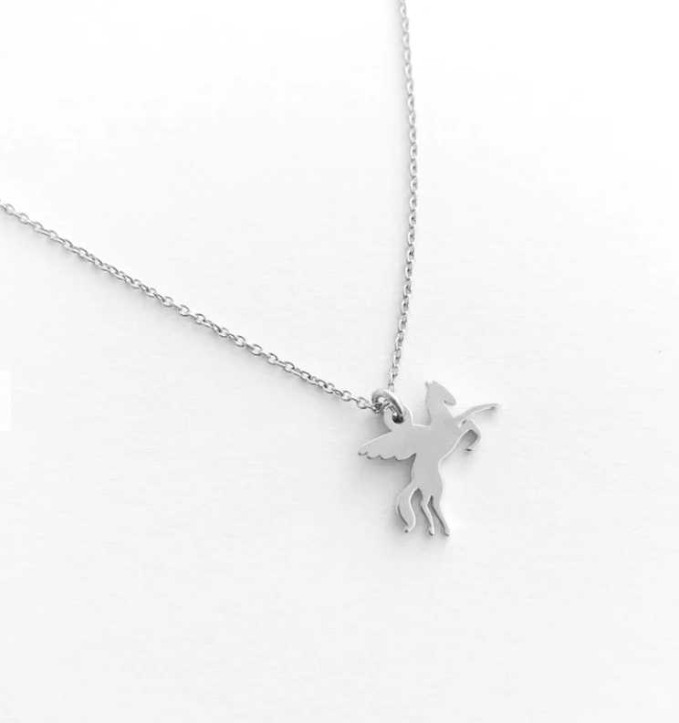 Magic Charm Pegasus Necklace (Silver)
