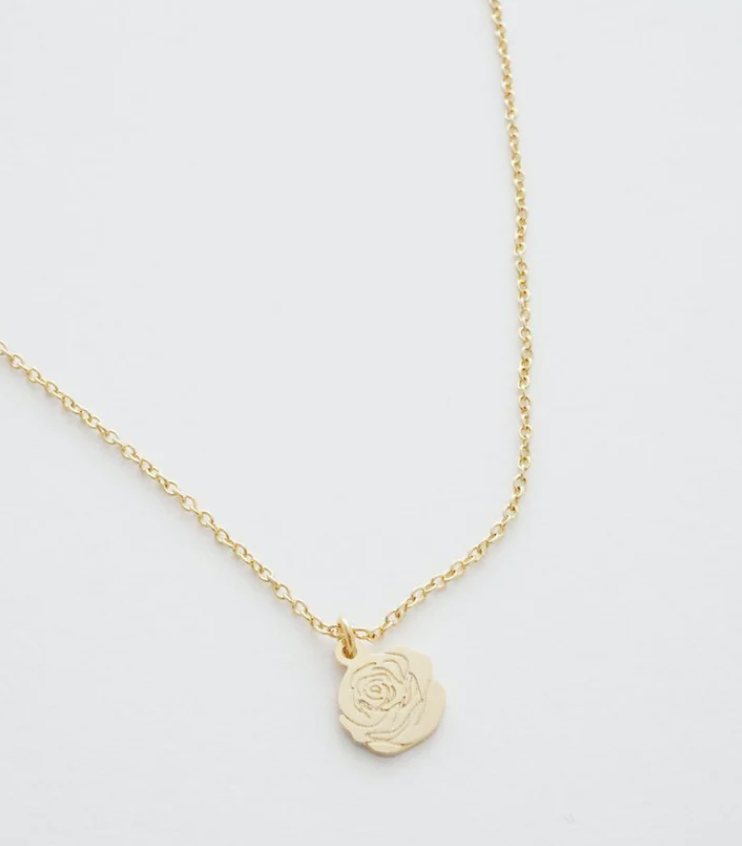Magic Charm Rose Necklace (Gold)