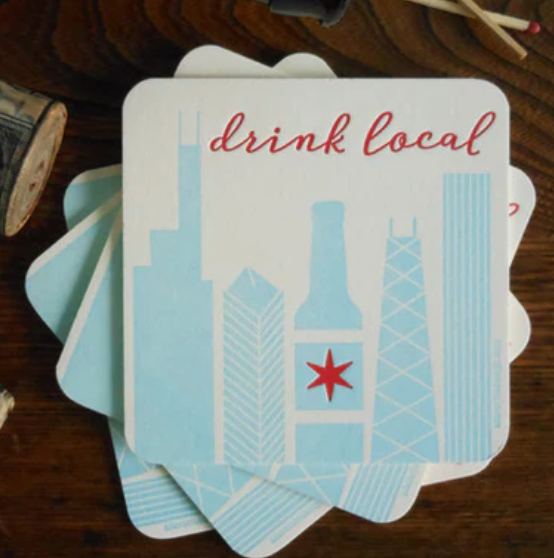 Drink Local Chicago Coaster