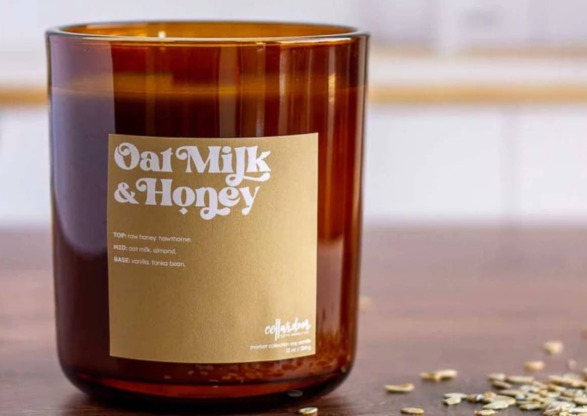 Oak Milk & Honey - 13 oz wood wick/soy candle