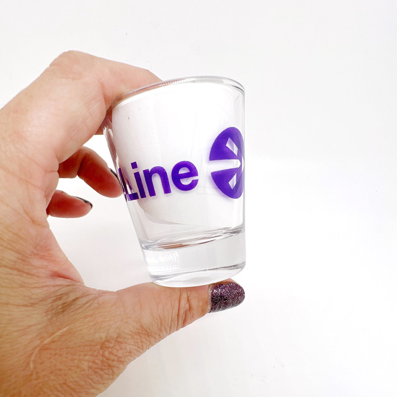 Purple Line Shot Glass
