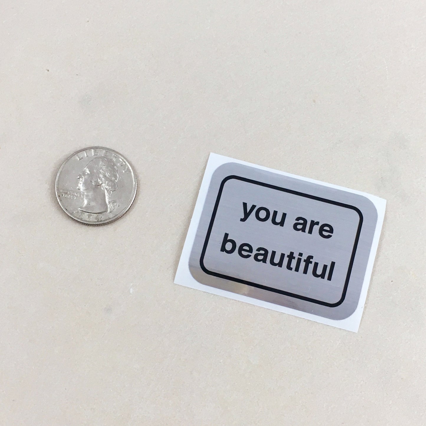Add a You Are Beautiful Sticker to Your Gift!