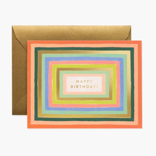 Happy Birthday Squares Greeting Card