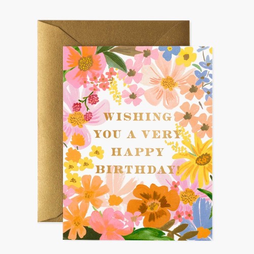 Birthday Wishes Floral Greeting Card