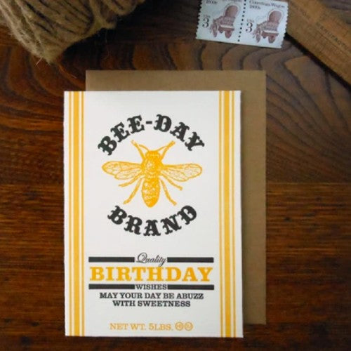 Bee Day Brand Birthday Greeting Card