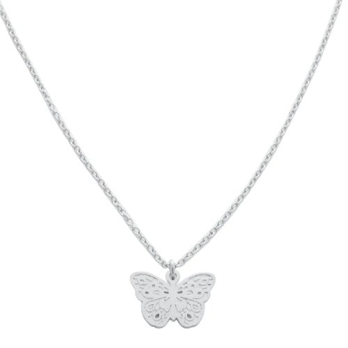 Magic Charm Butterfly Necklace (Silver)