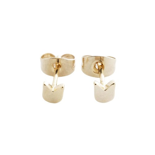 Gold Cat Stud Earrings