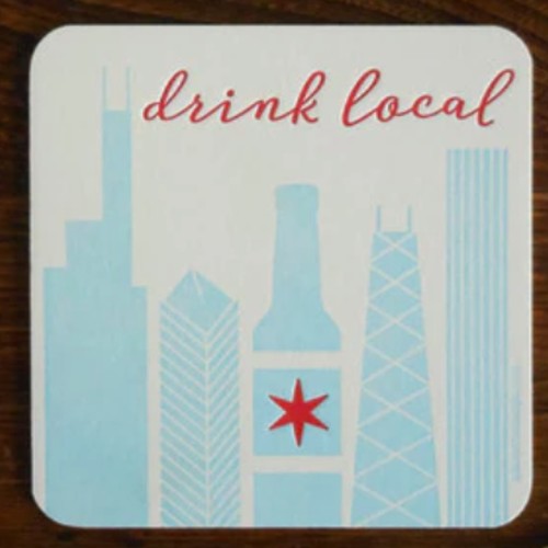 Drink Local Chicago Coaster