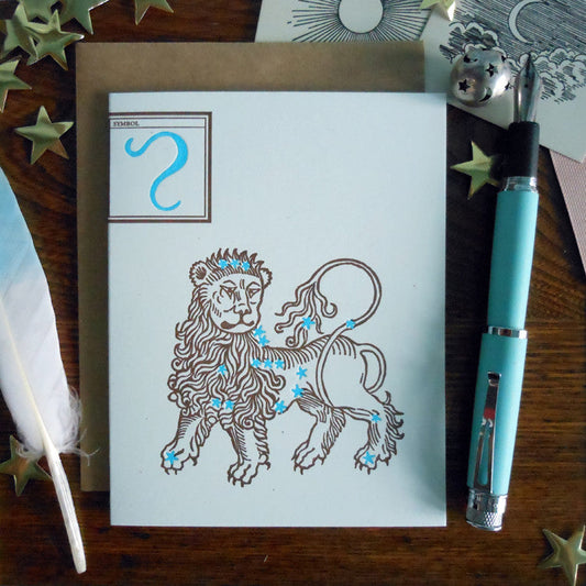 Leo (Jul 23 - Aug 22) Zodiac Birthday Greeting Card