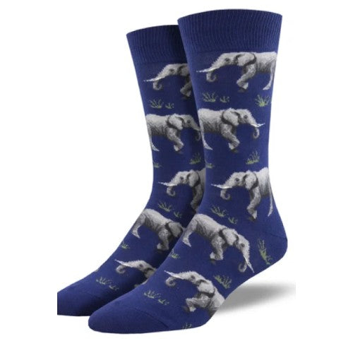 Large/Men's Socks - Elephants