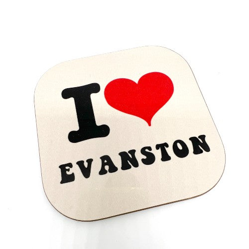 I Heart Evanston Coaster