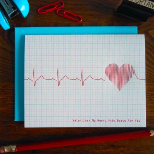 Valentine Heartbeat Greeting Card