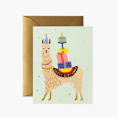 Llama Birthday Greeting Card