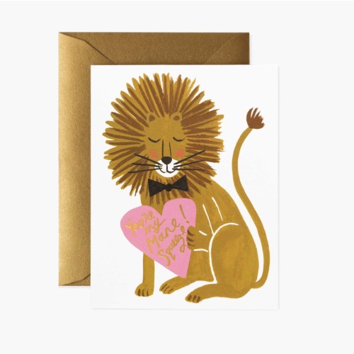You're My Mane Squeeze Valentine Greeting Card