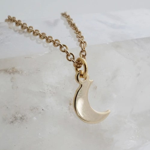 Magic Charm Moon Necklace (Gold)