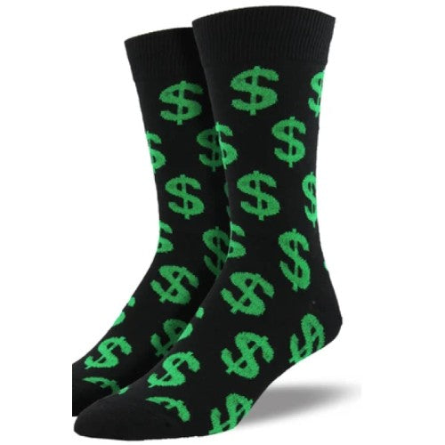Men's/Large Socks: Money Sign