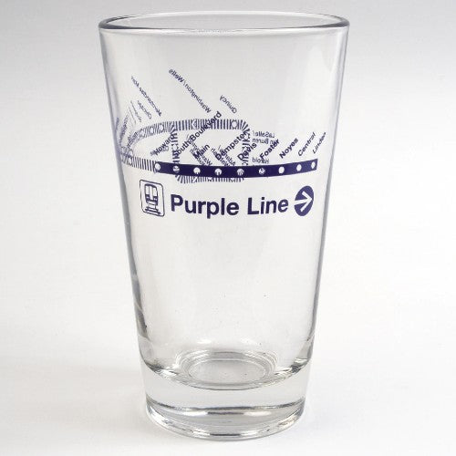 Purple Line Pint Glass