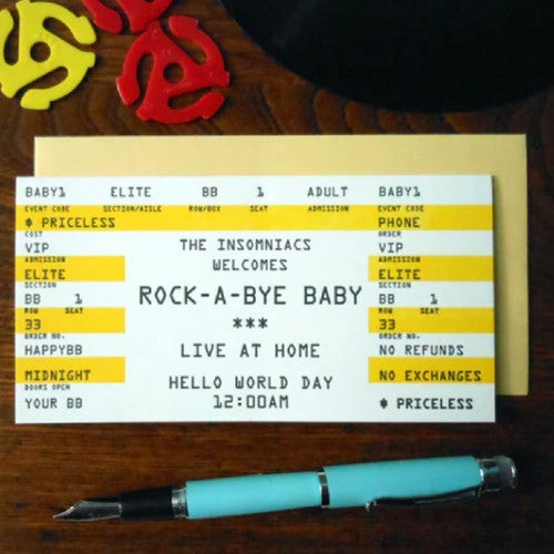Rock-A-Bye Baby Ticket Card