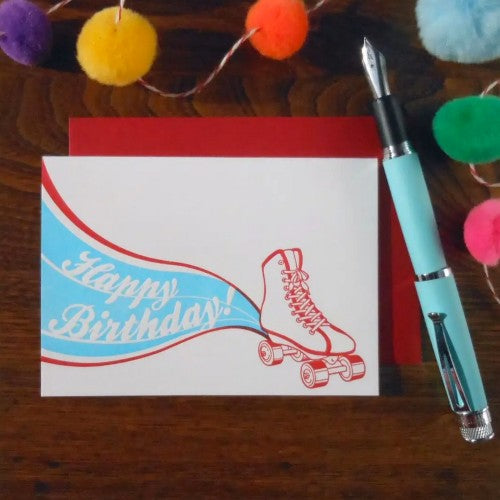 Rollerskate Birthday Greeting Card