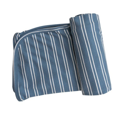 Blue Stripe Swaddle Baby Blanket