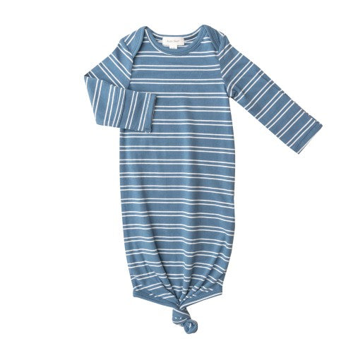 Knotted Gown - Seashore Stripe (0-3 Months)