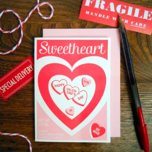 Sweetheart Candies Valentine Greeting Card