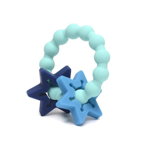 Silicone Central Park Teether: Blue