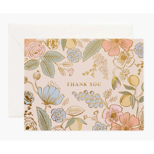 Fruit and Flowers Thank You Cards - Set of 8