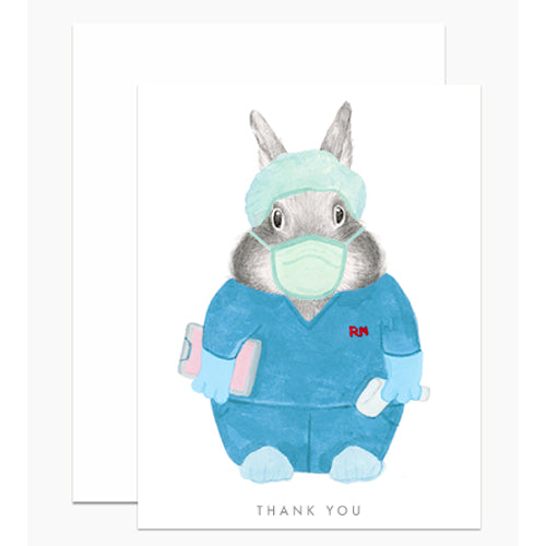 Thank You Nurse Bunny Card