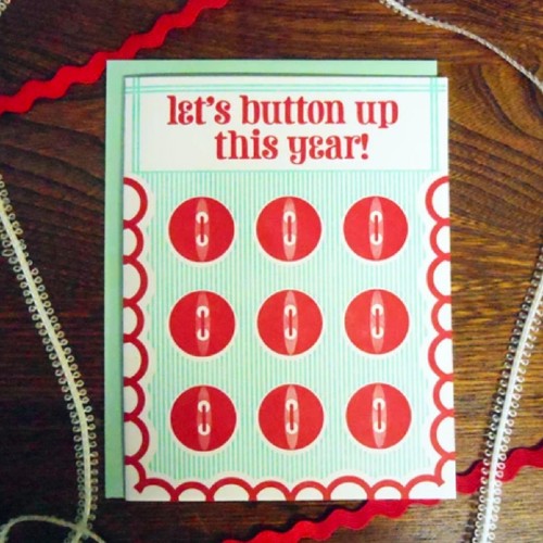 Button Up This Year Card
