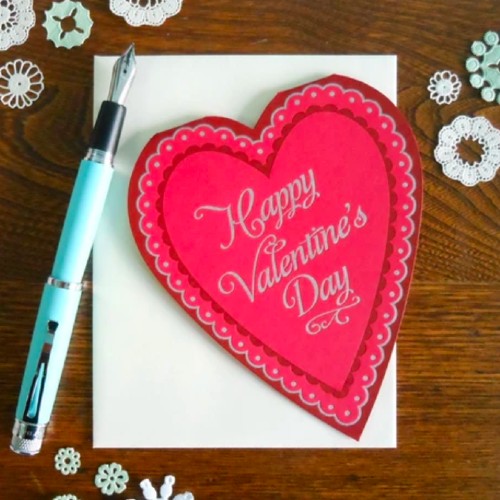 Heart Shaped Valentine Greeting Card