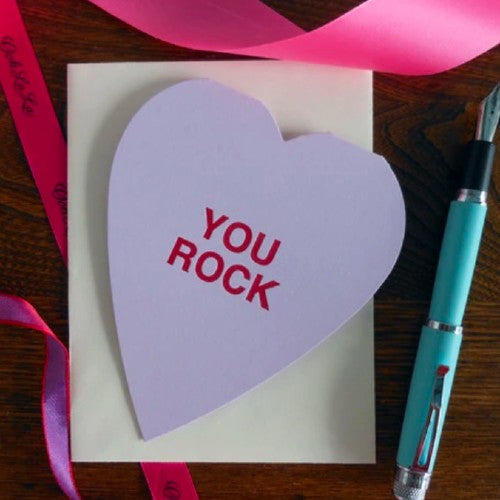 You Rock Heart Greeting Card